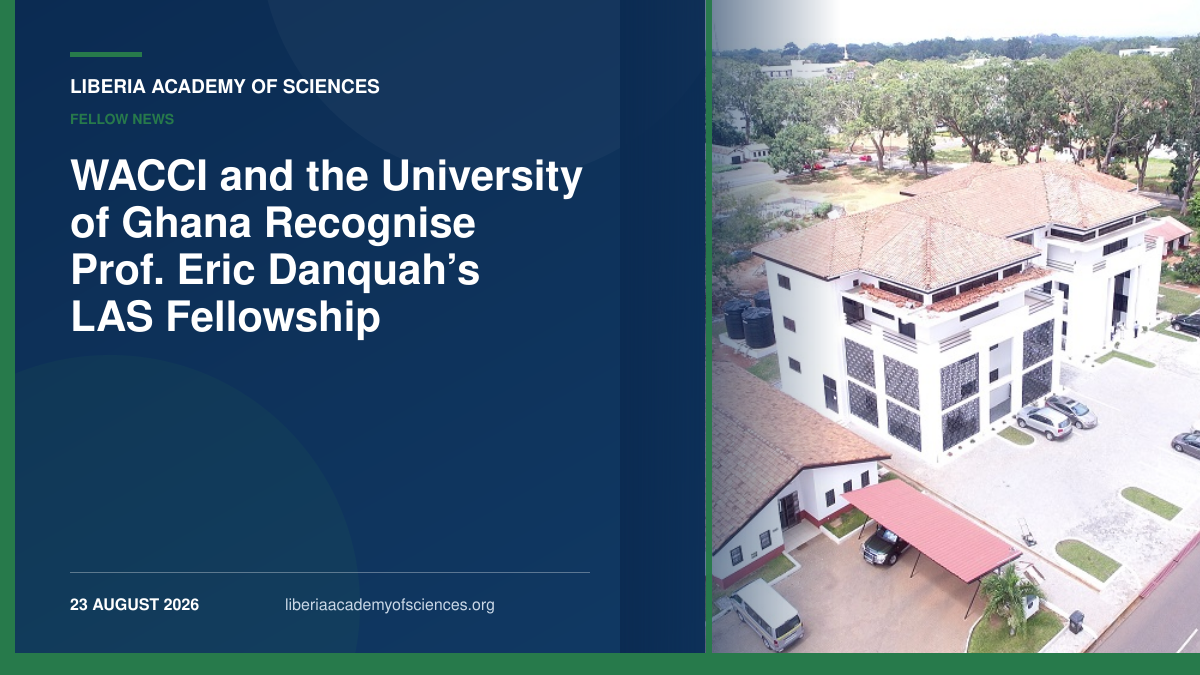 WACCI and the University of Ghana Recognise Prof. Eric Yirenkyi Danquah's LAS Fellowship